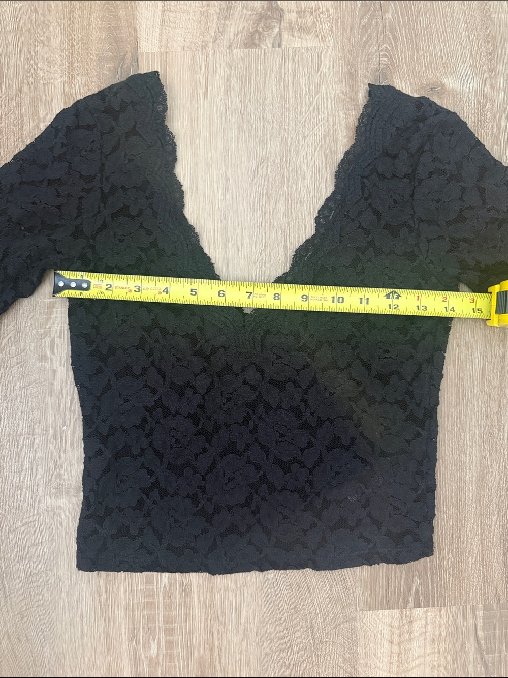 Kimchi Blue Black Lace V-Neck Women's Top, Size Medium - Picture 9 of 10